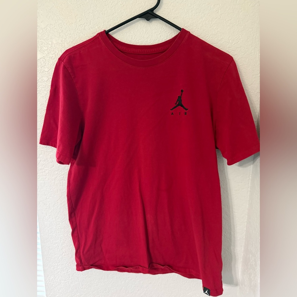 Jordan Red T-Shirt with Black Jumpman Logo
